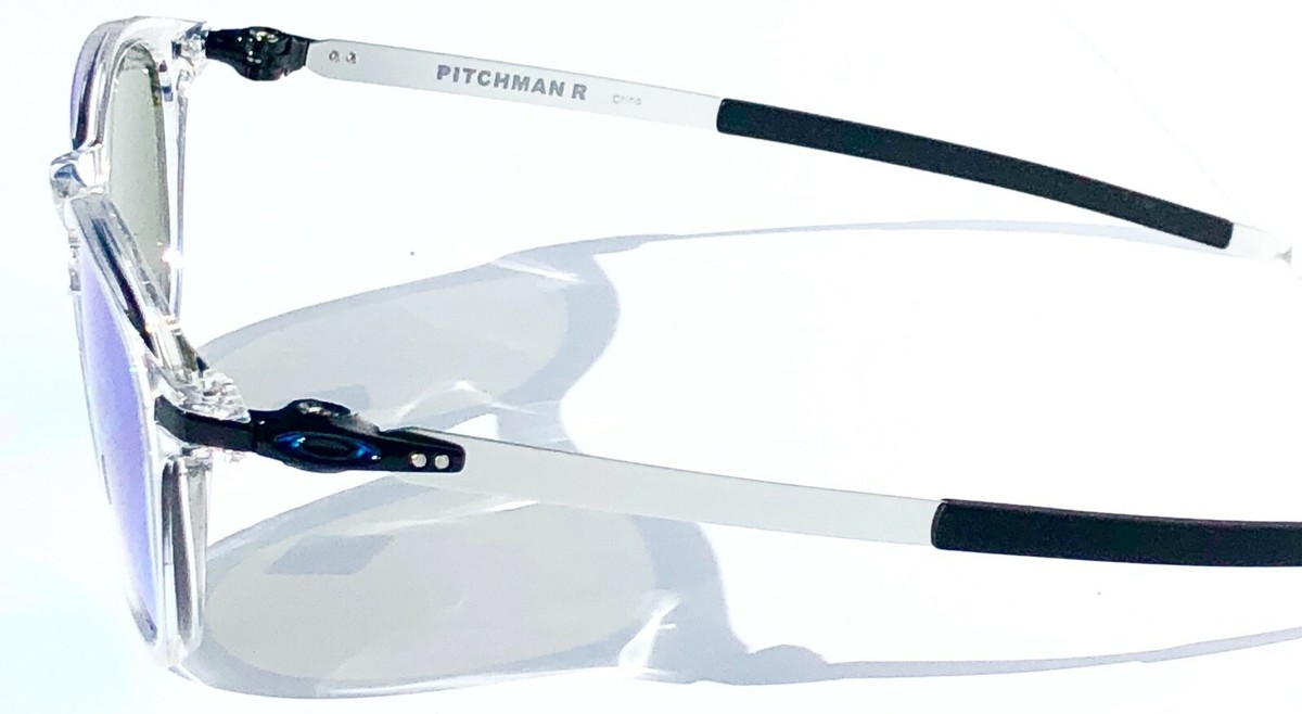 NEW* Oakley Pitchman R CLEAR Crystal PRIZM Sapphire Blue Lens