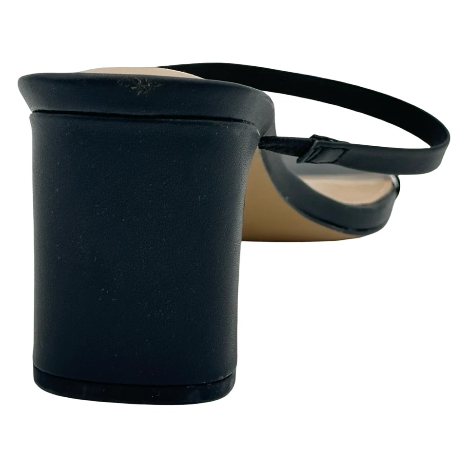 FARYL by Farylrobin Analisa Leather Heels Sandal Black 1898 Womens Shoes Size 14 - Image 4 of 4