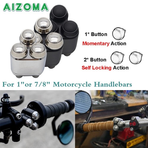 Motorcycle Universal Handlebar Switch 1 Momentary Button + 2 Self-locking Button - 第 1/12 張圖片