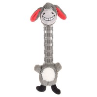 Flamingo Hundespielzeug Necki Esel Grau 41X18,5Cm Squeaker Zahnpflege