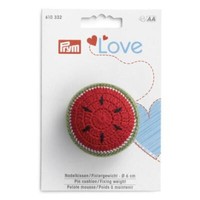 Prym Love Nadelkissen Fixiergewicht Design Melone (Ø 6 Cm/ GehäKelt)
