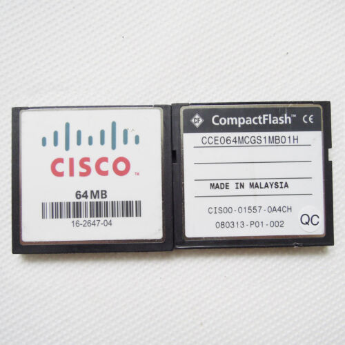Karta pamięci CISCO 64MB CF CompactFlash oryginalna z futerałem na aparaty cyfrowe - Zdjęcie 1 z 2