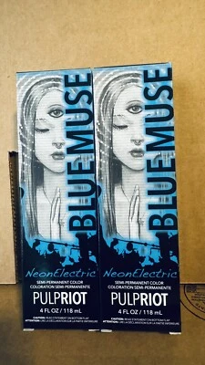 Pulp Riot BLUEMUSE (Neon Blue) SemiPermanent Direct HairColor 4oz- SET OF 2!!