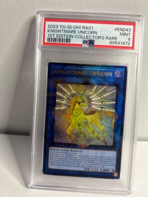 Yu-Gi-Oh Knightmare Unicorn 1st Edition Collector s Rare RA01-EN043 PSA 9