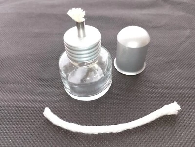 25ml Glass Methylated Spirit / Alcohol Burner Lamp Lab PLUS spare wick