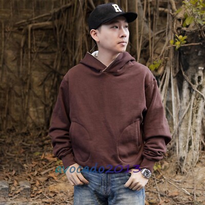 Red Tornado Men's Casual Date Red Boxing Heavy Hoodie Sweatshirt Vintage Top