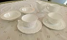 INDIANA WHITE MILK GLASS "ORANGE BLOSSOM" COLLECTION OF (8) PIECES Vintage