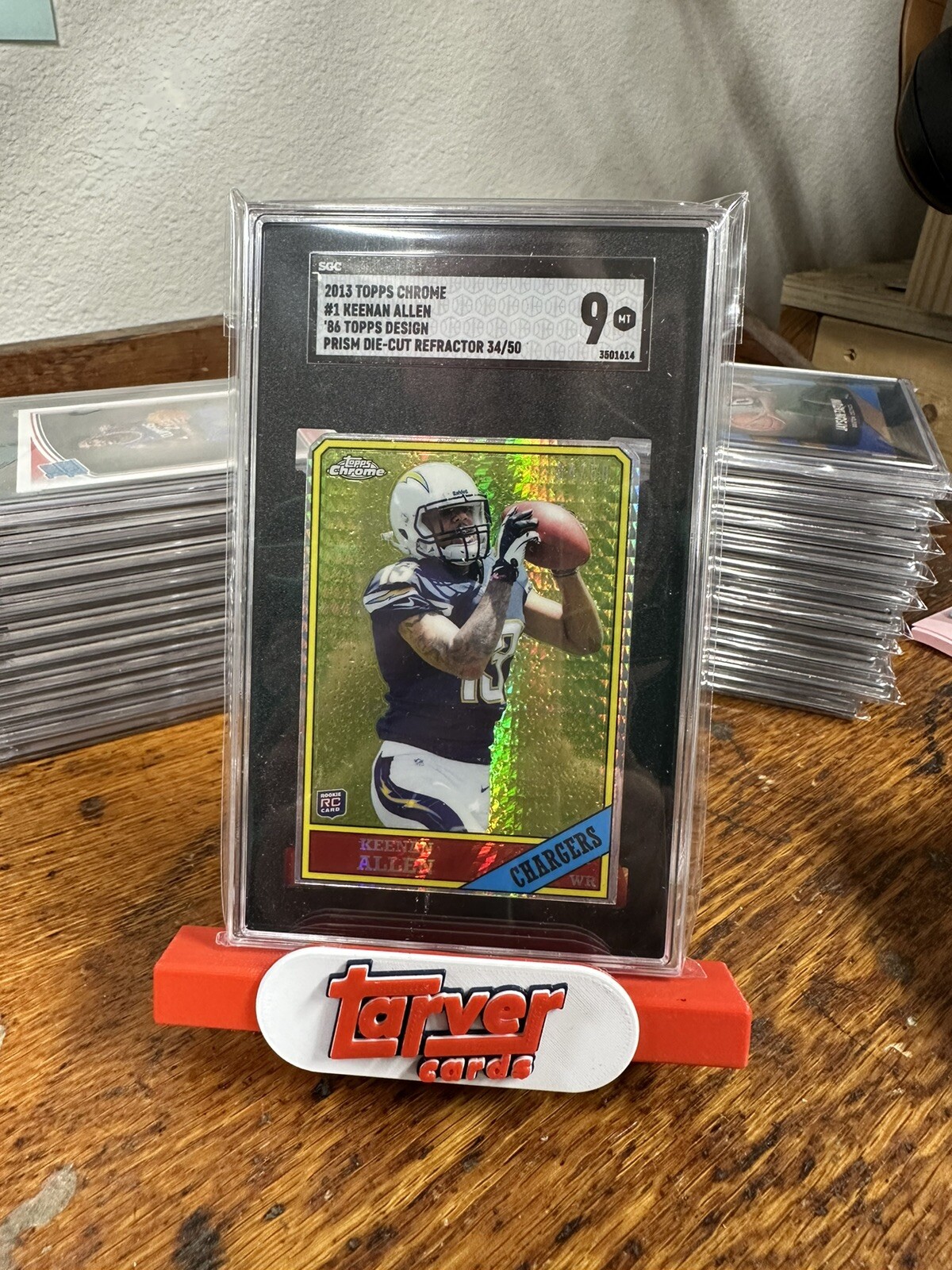 Keenan Allen Topps Chrome 1986 Insert #1 Prism Refractor Die-Cut