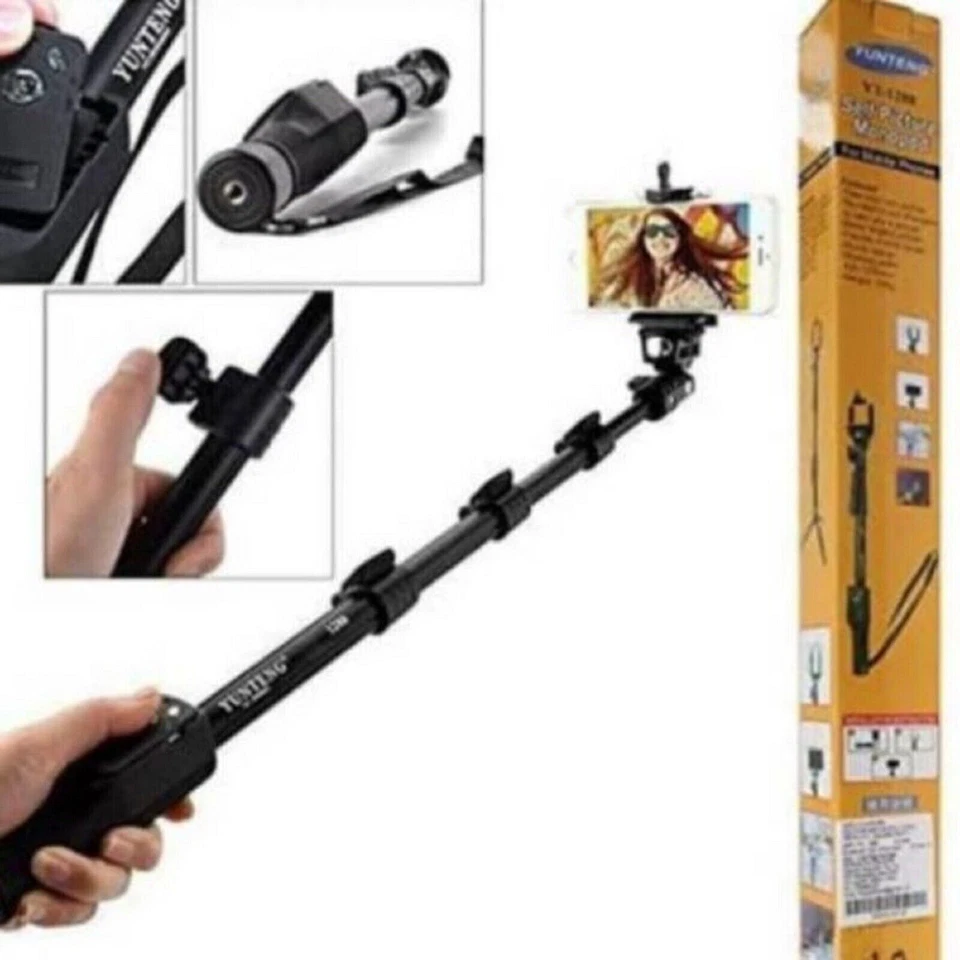 Extendable Tripod Monopod Holder Selfie Stick with Bluetooth Remote For Camera - Image 2 of 4
