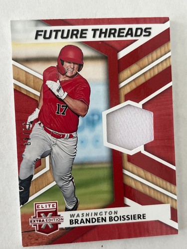BRANDEN BOISSIERE 2022 Panini Elite Extra Edition Baseball Jersey #'d/49 RC