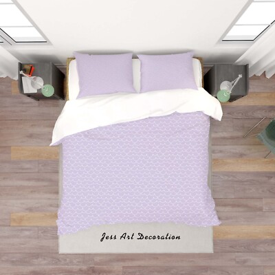 3D Abstract Wave Pattern Purple Quilt Cover Set Bedding Sets Pillowcases 64