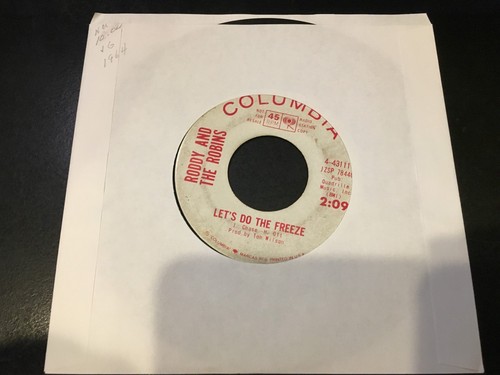 PROMO 45 Roddy & The Robins - I'm Telling You Baby/ Let's Do The Freeze VG - Picture 3 of 4
