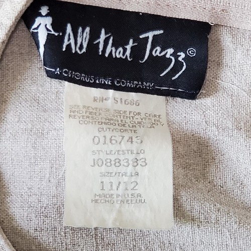 Vintage All That Jazz Sundress 11/12 Juniors Green Beige Floral Sleeveless - Picture 15 of 16