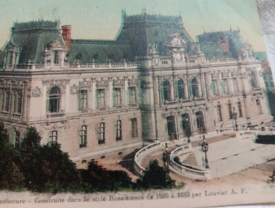 Lyon FRANCE DIXON IL Mr G.W.Brown 1925 LA PREFECTURE  et LA Fontaine BARTHOLDI