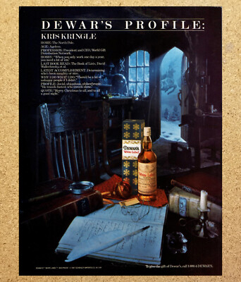 Dewar's White Label Import Whiskey - Magazine Print Ads Ephemera Art 1987