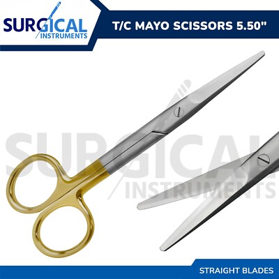 T/C Mayo Dissecting Scissors Dental Veterinary 5.5'' Straight German Grade