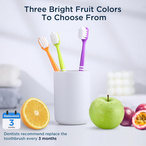 Extra Soft Toothbrush for Sensitive Gums, Wide Head Soft Bristle Toothbrush - Picture 8 of 12