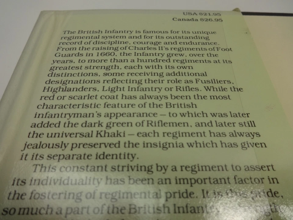 British Infantry Uniforms Since 1660 by Michael Barthorp Hardcover Vintage Books - Image 3 of 4