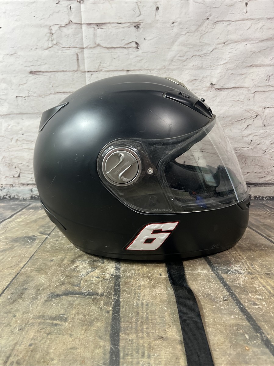 SCORPION BLACK HELMET DOT SNELL EXO 400 SIZE Medium | eBay