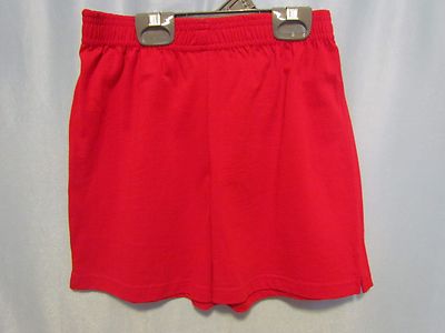 PBX Basics Elastic Waist Red Cotton Summer Shorts Girls Size 6X / Large - NWT