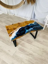 Resin Table Blue Ocean Unique Epoxy Dining Table, Epoxy Counter Top, Resin Table