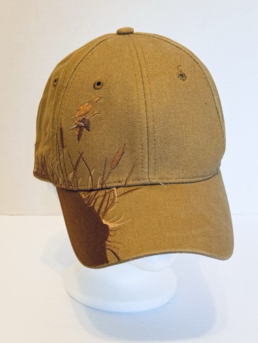 Wildlife Series Dri Duck Tan Color Embroidered Two Duck Flying Trucker Ball Hat - Picture 13 of 18