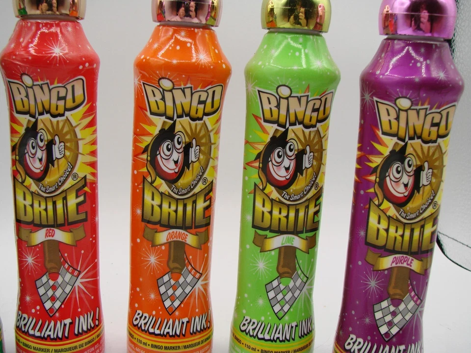 Lot 7 Large Bingo Brite Ink Daubers Markers Blue Green Orange Purple 110mL Brigh - Image 3 of 4