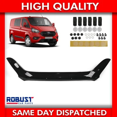 ROBUST CAR PARTS BONNET WIND STONE DEFLECTOR PROTECTOR BRA FOR FORD TRANSIT CUSTOM 2018 ONWARDS