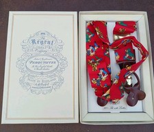 The Regent Belt Company clip Braces Suspenders Vintage Made England silk leather