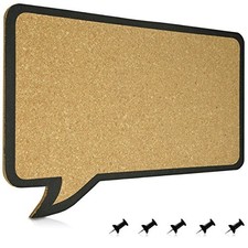 Cork Board Bulletin Board - Rectangular Speech Bubble Design 11 x 17 in,