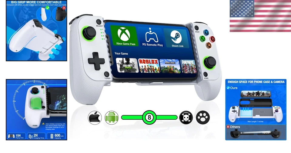 Colorful Light Mobile Game Controller for iPhone/Android - Image 2 of 4