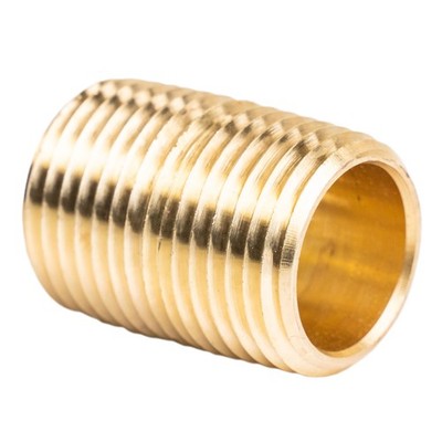 1/2'' NPT X Male Close Pipe Nipple Threaded Brass Fitting Pipe Connector Single