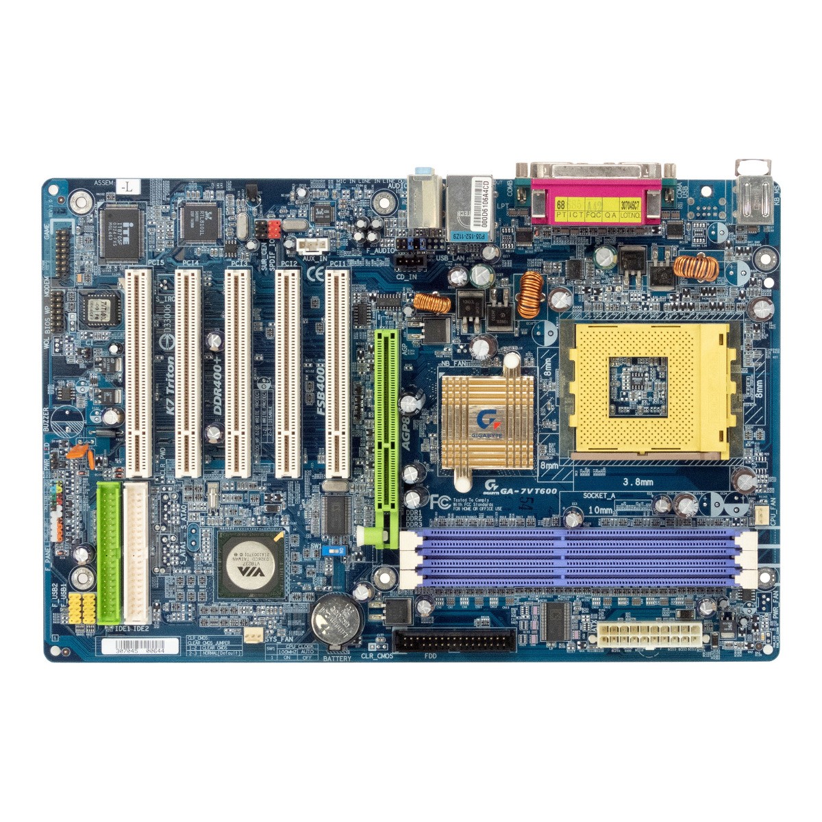 Motherboard GIGABYTE GA-7VT600-L SOCKET 462 (A) DDR AGP PCI ATX | eBay