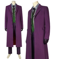 Disfraz de Batman Cosplay El Caballero Oscuro Joker Abrigo Traje de Halloween