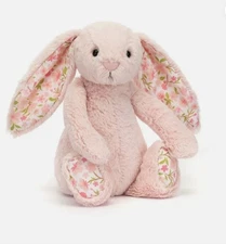 NEW Jellycat Authentic Medium Blossom Blush Bunny 'Cherry' Plush With Dust Bag