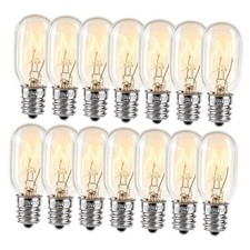 Salt Lamp Bulb 15W, E12 T20 Candelabra Base Bulb for Himalayan Salt Lamps, Wax
