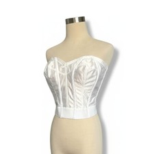 Vintage Corset Bustier Style Bra 42B Wynette by Valmont Lingerie White Style 737