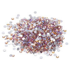 SS8/1440Pcs Glass Diamante Rhinestone, Man Made Gems, AB Champagne