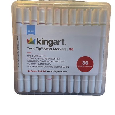Dual Tip Alcohol Based Art Markers, 36 Colors Permanent Marker Pens Highlight...