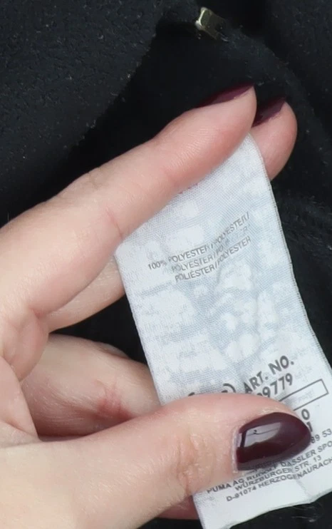 Puma Damenjacke schwarz Fleece durchgehender Reißverschluss Größe 12 normale Passform - Bild 4 von 4