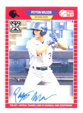 2021 Leaf Pro Set Baseball #PS-PW1 Peyton Wilson Autographs XRC Rookie Prospect