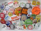 Old Vintage Lot of 47 Pinback Buttons Advertising Mottos Sports Etc Canada
