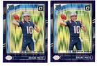 2024 Donruss Optic #229 Drake Maye RC Rookie Purple Shock 2 Card Lot (BB)