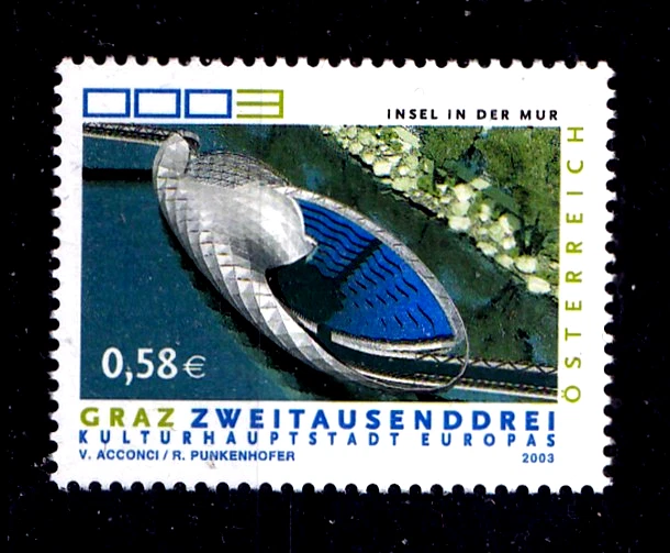 ÖSTERREICH Architektur Kulturhauptstädte Inseln Murinsel Amphitheater Mi 2403 ** - Bild 1 von 1