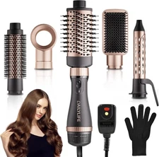 Hair Dryer Brush Set Blow Dryer Brush with 5 Attachments Multi Hair Styler fo...