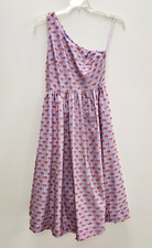 NEW NEVER WORN J. Crew Taffeta Dress, Coral Eyelash Fringe, SZ 0 Lavender Purple