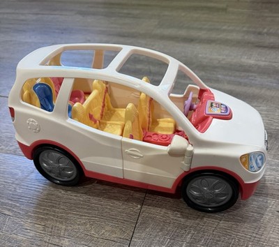 Fisher Price Loving Family Dollhouse SUV Van White Pink Musical Vehicle 2014