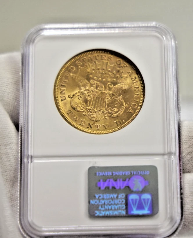 Pieza de oro Liberty 1875 S US $20 NGC MS62 Foto 4 de 4