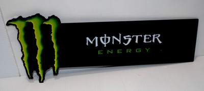 monster energy double sided metal sign
