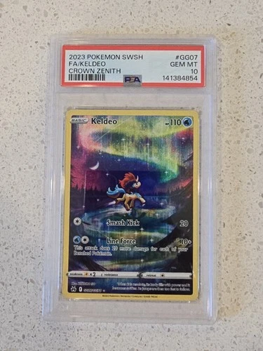 Pokémon TCG Keldeo Card GG07/GG70 PSA 10 Gem Mint Crown Zenith Galarian Gallery